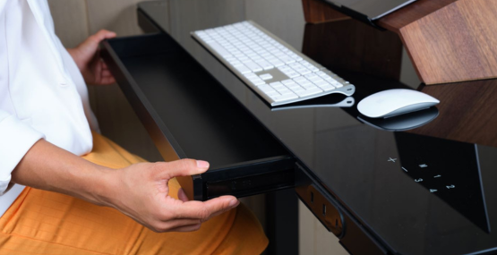 drawer in standing desk